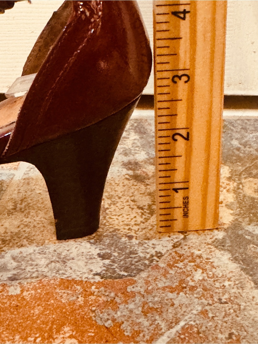 Rich, Vibrant, Sofft Burgundy Patent T-Strap Peep-Toe Heels! - Picture 8 of 15